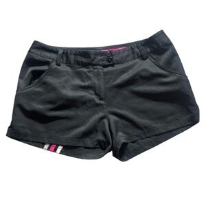 adidas Black Women's Cargo Shorts with Pink & White Accents